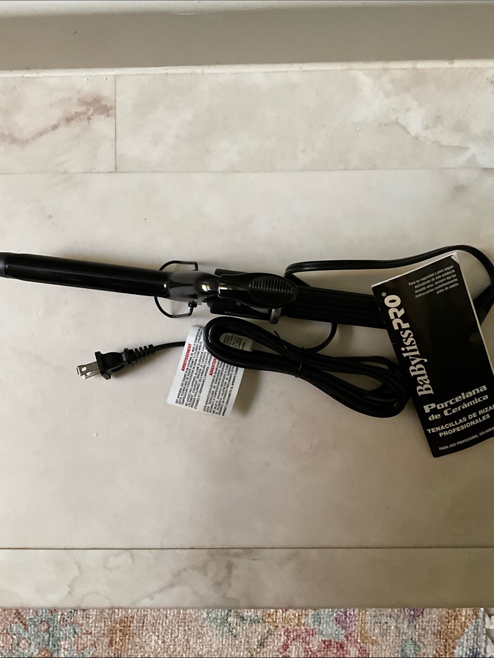 BaByliss Black Ceramic Curling Iron with Clamp - Picture 4 of 4